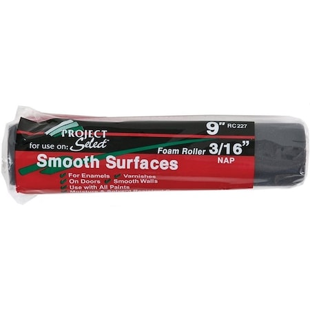 Linzer Paint Roller Cover, 316 in Thick Nap, 9 in L, Foam Cover RC 227