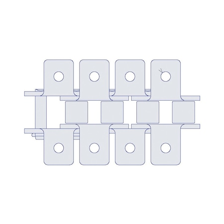 Hkk Chain HKK Riveted Single Pitch Standard w/K-1 Att on Every P, .75P, .469 Dia x .5 W RC060RK1EV