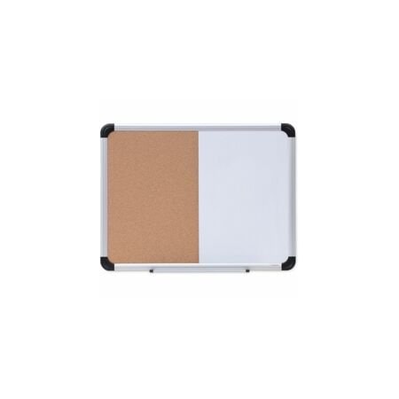 Universal Cork/Dry Erase Board, Melamine, 24x18 UNV43742