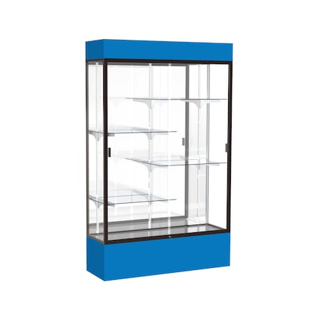 Ghent Lighted Floor Display Case 48x80x16, Mirror 3174MB-BZ-RY