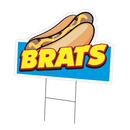 Signmission Brats Die Cut Yard Sign & Stake outdoor plastic coroplast window, C-DC-1216-Brats19 C-DC-1216-Brats19
