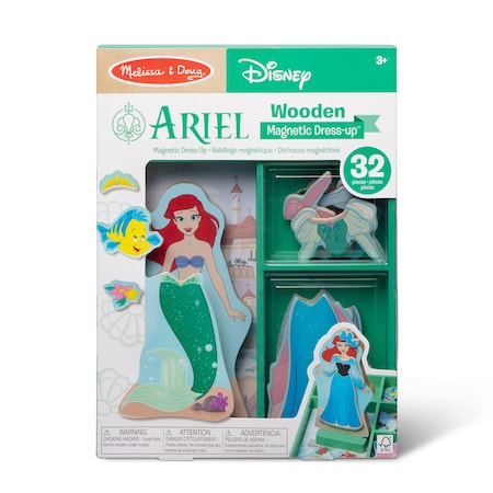 Melissa & Doug Disney Princess Ariel Wooden Magnetic Dress-Up Play Set 51290