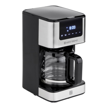 West Bend 12 Cup Hot & Iced Coffee Maker, in Stainless Steel CMWB12BK13