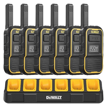 Dewalt 2-way Radio, PK6 DXFRSBH600-BCH6