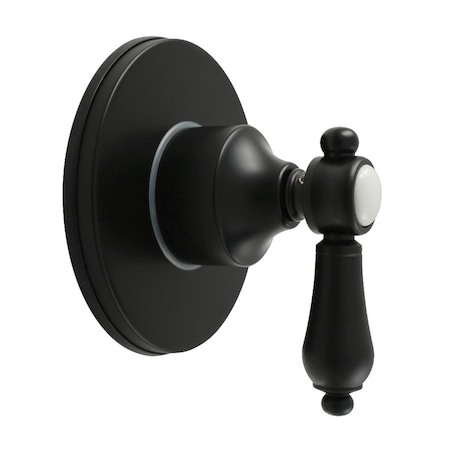 Kingston Brass Single-Handle Six-Way Diverter Valve with Round Trim Kit, Matte Black KS4030BAL