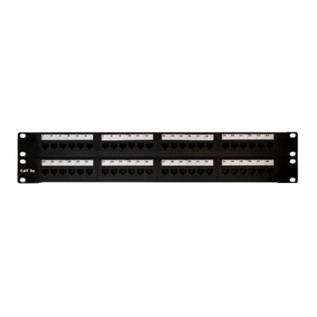 On-Q On-Q Cat 5e 48-Port Rack Mount Patch Panel - Category 5e 48-Port T568A/B Universal Wiring 48845C5E