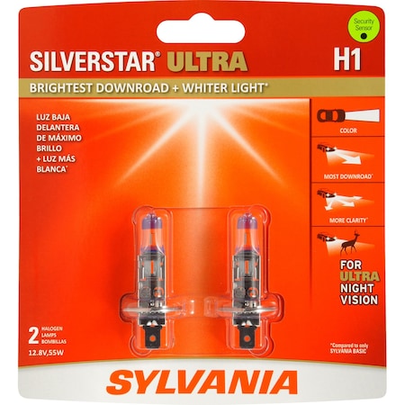 Sylvania Bulbs, 55 W, 12.8 V, Halogen H1SU.BP2