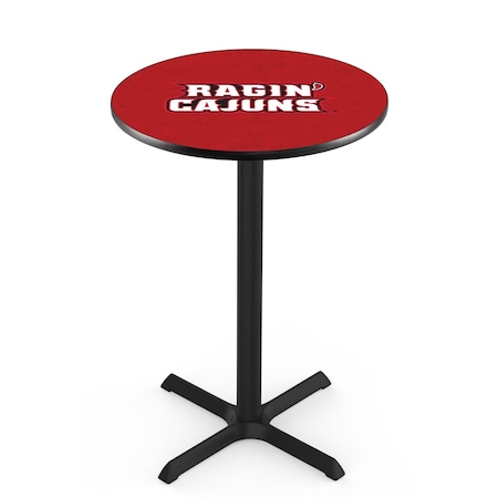 Holland Bar Stool Co 42" Blk Wrinkle Louisiana-Lafayette Pub Table, 36" dia. Top L211B4236LA-Laf