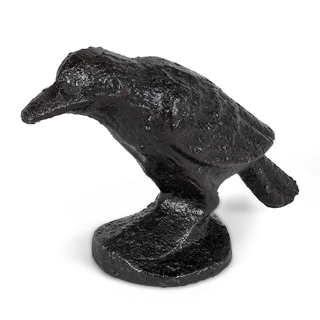 Abbott Collection 2 in. Cast Iron Standing Crow Statue, Black - Small AB-27-IRONAGE-257