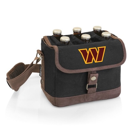 Picnic Time Family Of Brands NFL Washington Commanders - Beer Caddy Cooler Tote with Opener 762-00-311-374-2