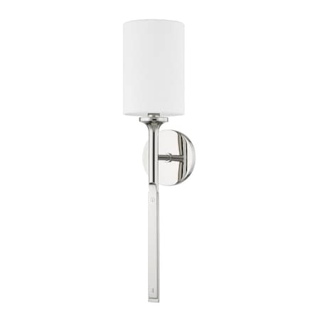 Hudson Valley Lighting Brewster 1 Light Wall Sconce 4.75 In. Polished Nickel 3122-PN