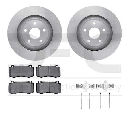 Dynamic Friction Co DFC Brake Rotor- Heavy Duty Brake Pad includes Hardware 6412-42007