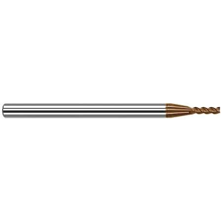 Harvey Tool End Mill for High Temp -Square, 875431-C10, Ti-Nano, 1/32" Cutter Diameter, 3/32" Length of Cut 875431-C10