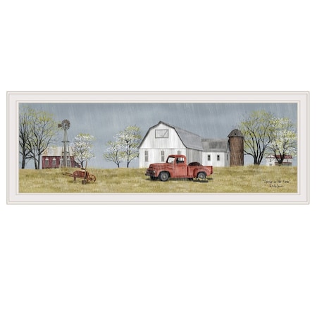 Homeroots Spring On The Farm 3 White Framed Print Wall Art 404575