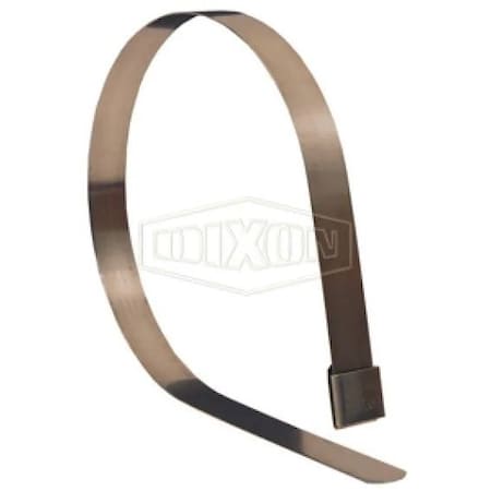 Dixon FO Series Center Punch Open End Band Clamp, 1-3/8 ID x 0.02 in Thick, 300 SS, Domestic FOS311