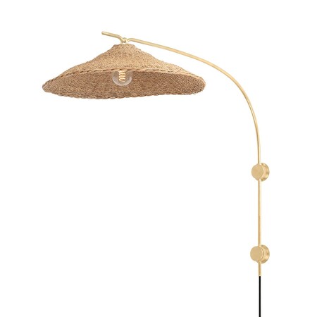Troy Lighting Valier 1 Light Plug-In Sconce 23.5 In. Vintage Gold Leaf PTL8735-VGL