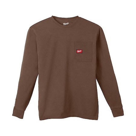 Milwaukee Tool Work Shirt, L, Brown, Men's 606BR-L