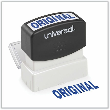 Universal Message Stamp, ORIGINAL, Pre-Inked/Re-Inkable, Blue UNV10060***