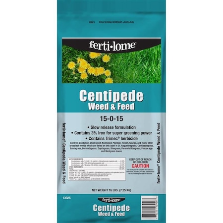Ferti-Lome Centipede Weed & Feed Lawn Fertilizer For Multiple Grass Types 5000 sq ft 13926