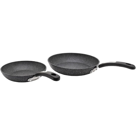 The Rock By Starfrit Set of 2 Fry Pans with Bakelite Handles 060740-002-0000