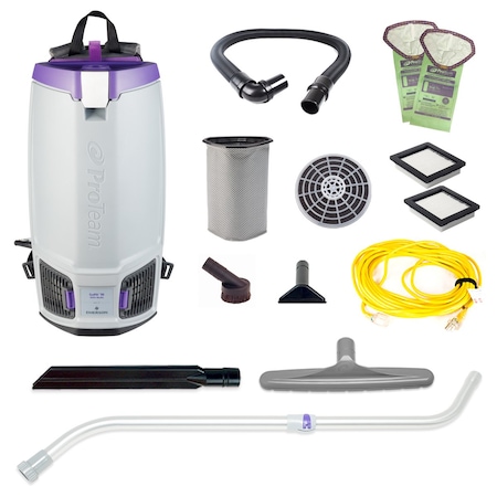 Proteam GoFit 10, 10 qt. Backpack Vacuum w/ Xover Performance Telescoping Wand Tool Kit 107735