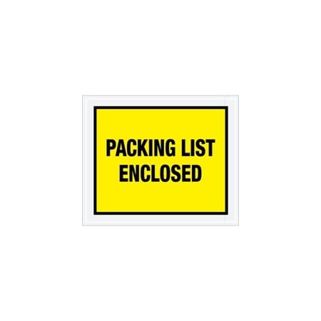 Bubblefast 10 x 12'' Yellow ''Packing List Enclosed'' Envelopes, 500PK BFPL428