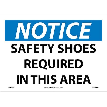 Nmc Notice Safety Shoes Required In This Area Sign N341PB
