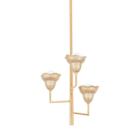 Hudson Valley Lighting Alora 20.25 in. Chandelier Vintage Gold Leaf/Gilded Ivory 1283-VGL/GLI