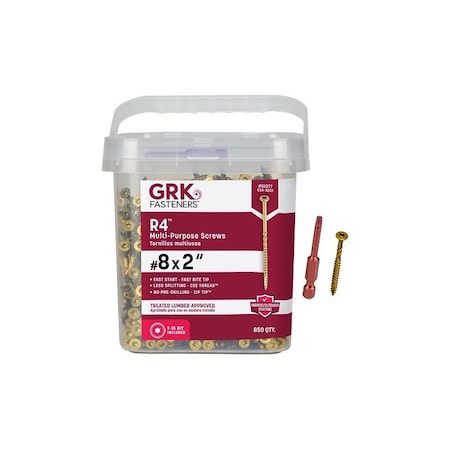 Grk Fasteners Deck Screw, #8 x 2 in 01077