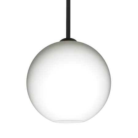 Besa Lighting Besa Coco 8 Stem Pendant, Opal Matte, Black Finish, 1x 9W LED 1TT-COCO807-LED-BK