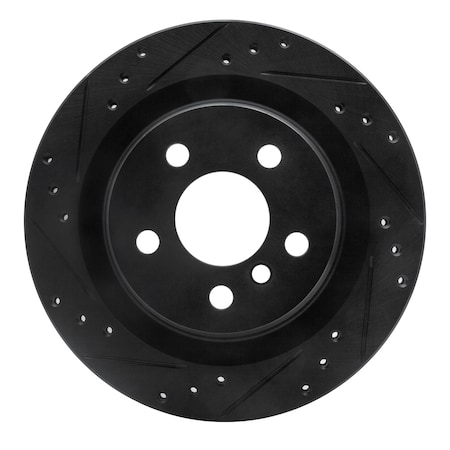 Dynamic Friction Co DFC Brake Rotor - Drilled and Slotted - Black 633-31158L