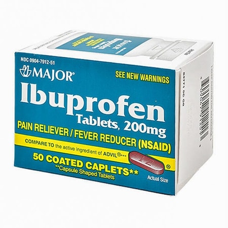 Major Pharmaceuticals Ibuprofen, 200mg, 50PK 00904791251