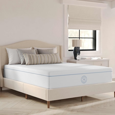 Martha Stewart SleepComplete 12 Inch Queen Medium Dual-Action Cooling Gel and Green Tea Memory Foam Mattress CL-MODD-12Q-MS