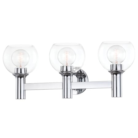 Mitzi Leslie 3 Light Bath And Vanity 15.25 In. Polished Chrome H543303-PC