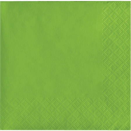 Touch Of Color Fresh Lime Green Beverage Napkins, 5"x5", 600PK 803123B