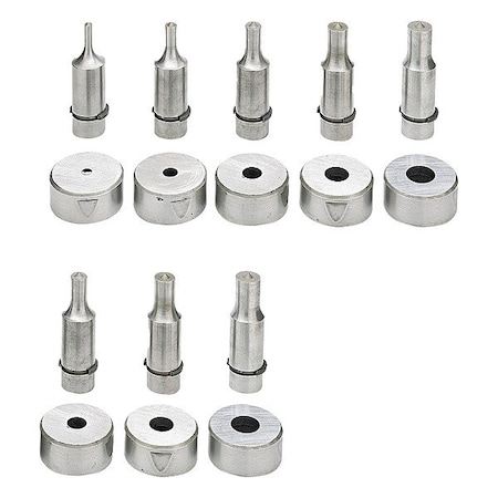 Metalpro Punch/Die Set, For 2" Die Size, 8 Pieces mp4146