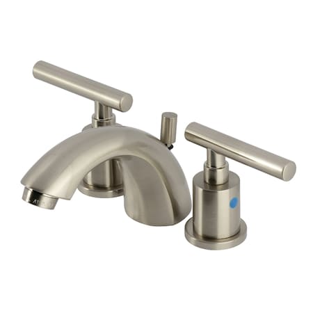 Kingston Brass Mini-Widespread Bathroom Faucet with Pop-Up Drain, Brushed Nickel KB8958CML