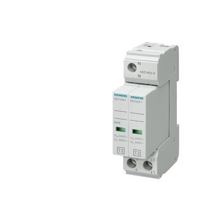 Siemens Surge arrester Type 2 Requirement class C UC 350V Pluggable protective modules 5SD7422-0