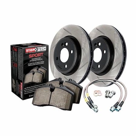 Stoptech 2008 - 2012 Impreza Subaru Slotted 4 Wheel Sport Axle Pack 977.47023