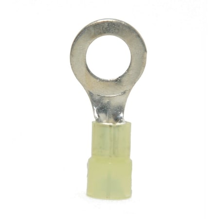 Hillsdale Terminal Ring Terminal, 5/16 in Stud Size, 10 AWG, Nylon Insulated, 500 PK 50250BZN