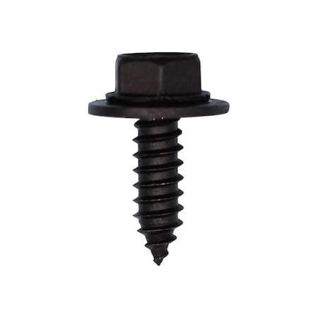 Auveco 6.3-1.81 x 20mm Hex Washer Head Sems - Black Polyseal, 50PK 12351