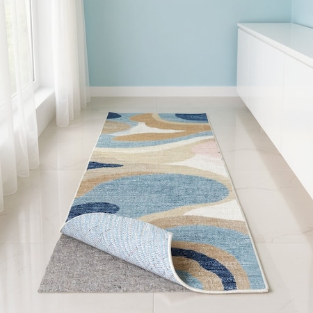 Homeroots 2' X 12' Gray Non Slip Rug Pad 521875