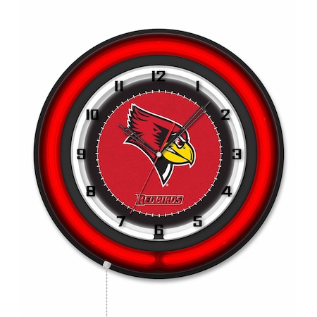 Holland Bar Stool Illinois State University 19 Double Neon Wall Clock Clk19BK
