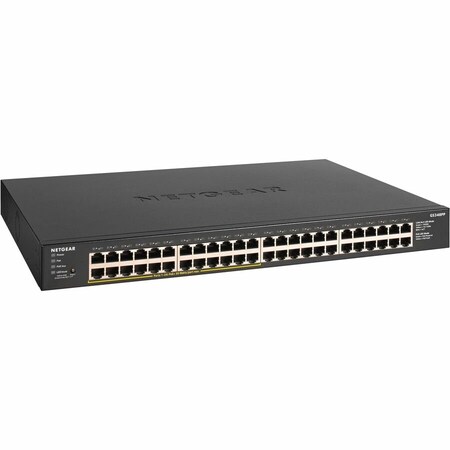 Netgear 48-PORT GIGABIT ETHERNET UNMANAGED POE+ SWITCH WITH 380W POE BUDGET AND 24 PORTS GS348PP-100NAS