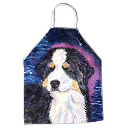 Carolines Treasures Starry Night Bernese Mountain Dog Apron - 27 x 31 in. SS8446APRON