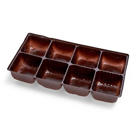 Nashville Wraps Brown 8 pc Strawberry Trays, 8 11/16 x 4 1/2x 1 1/2in, 50PK 50SB8
