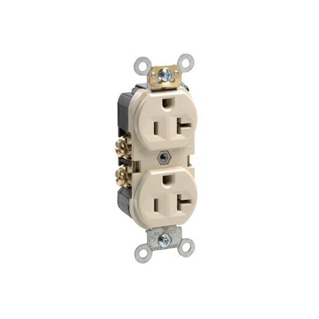 Leviton Commercial Grade Duplex Receptacle, 20 Amp, 125 Volt BR20-I