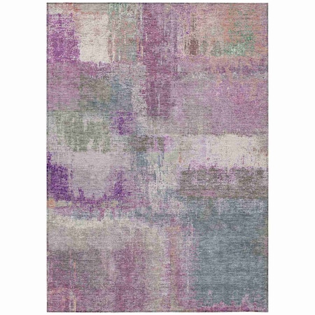 Homeroots 5' X 8' Lavender And Purple Abstract Washable Indoor Outdoor Area Rug 609305