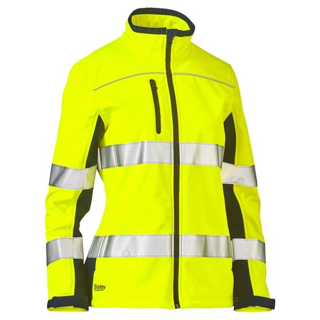 Bisley ANSI Type R Class 2 Women's Contoured Softshell Jacket 333W6059T-YLNV/M