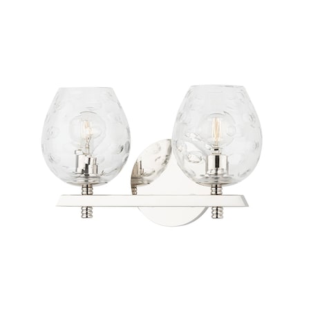 Hudson Valley Lighting Burns 2 Light Bath And Vanity 12 In. Polished Nickel 1252-PN